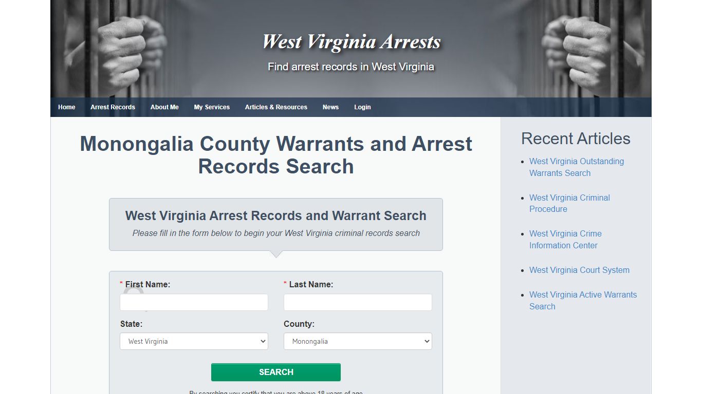 Monongalia County Warrants and Arrest Records Search
