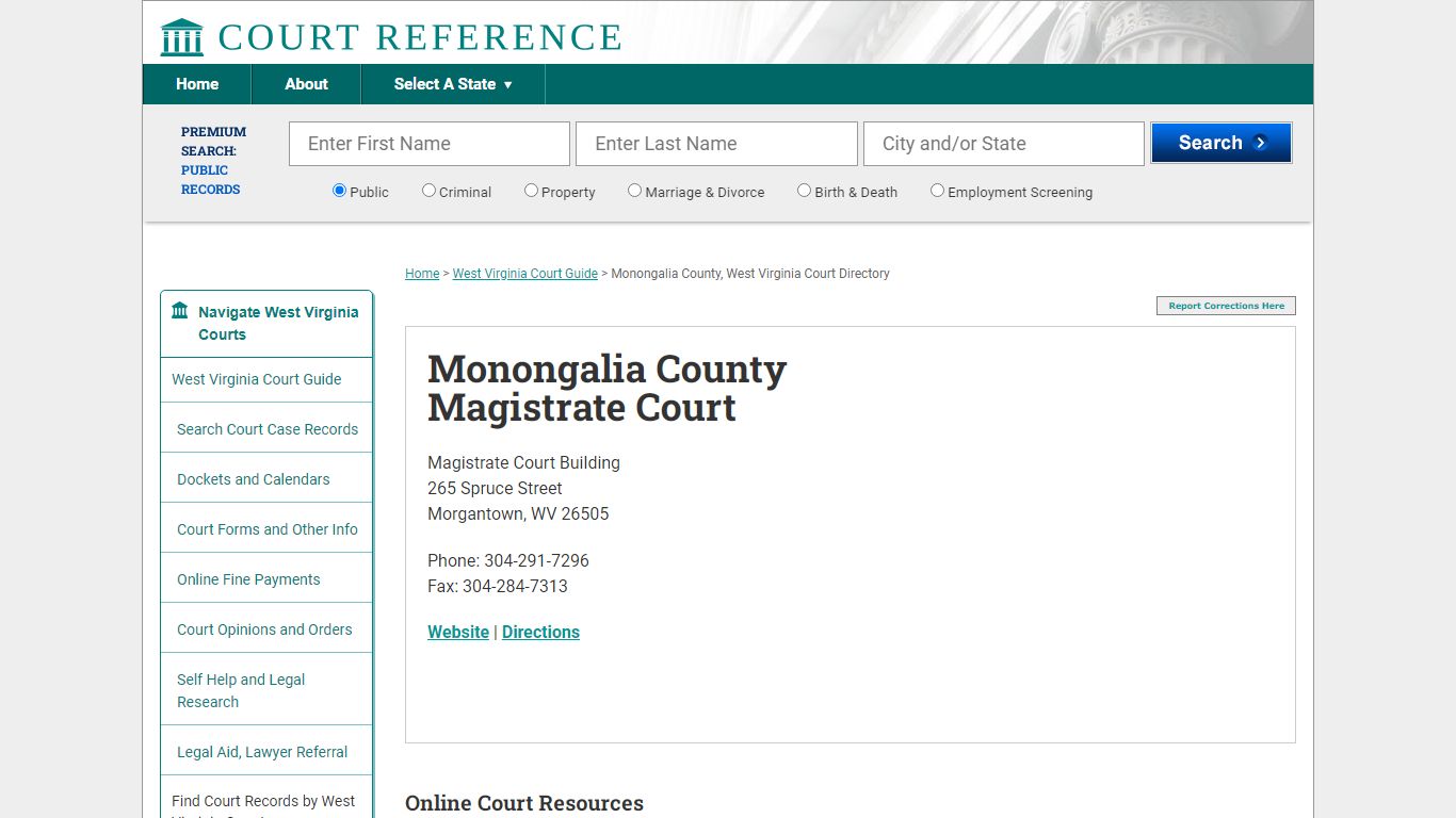 Monongalia County Magistrate Court